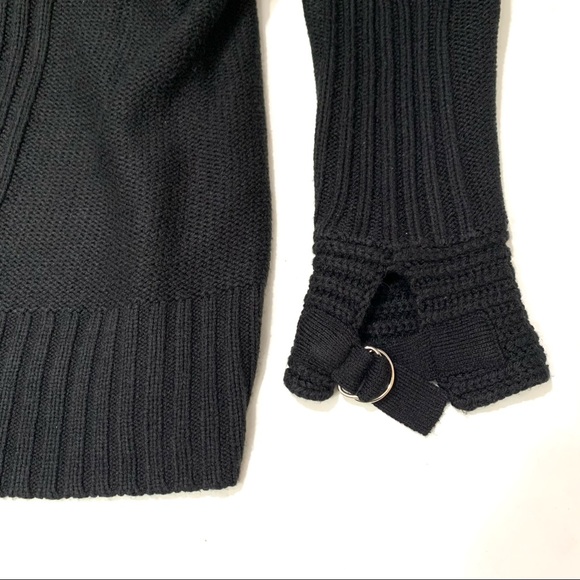 Torrid black rib knit sweater with cowl neck and D-ring accents- 1X - Picture 9 of 11